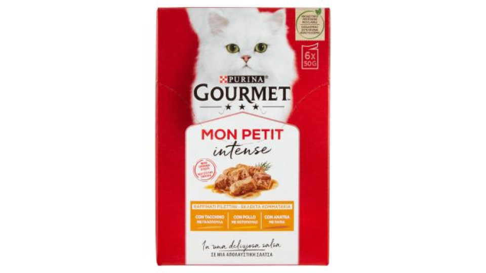 Purina Gourmet Mon Petit Gatto Scelta Deliziosa Con Carni Delicate Con Anatra,pollo E Tacchino 6x50g