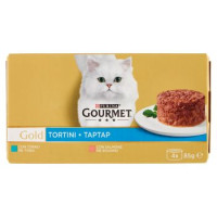 PURINA GOURMET Gold Tortini Gatto con Salmone, con Tonno