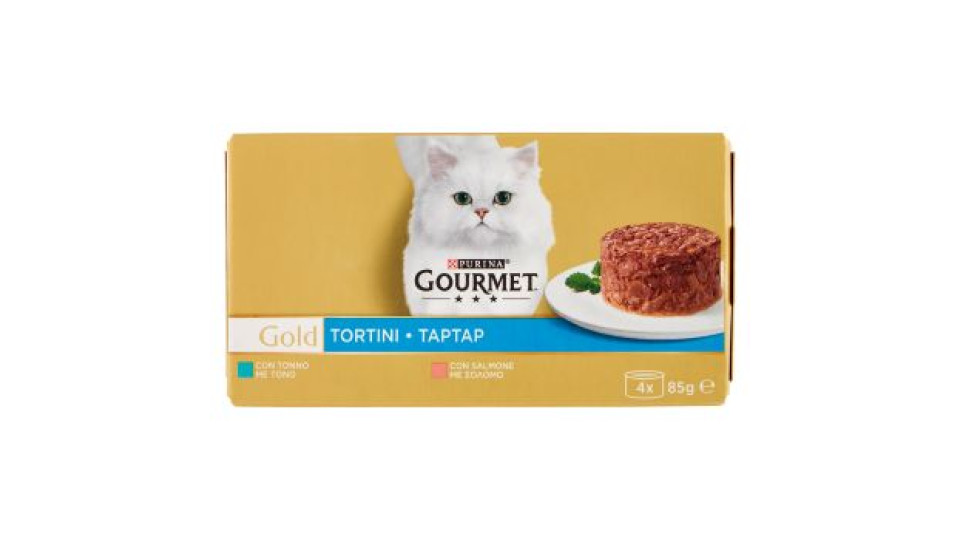 PURINA GOURMET Gold Tortini Gatto con Salmone, con Tonno