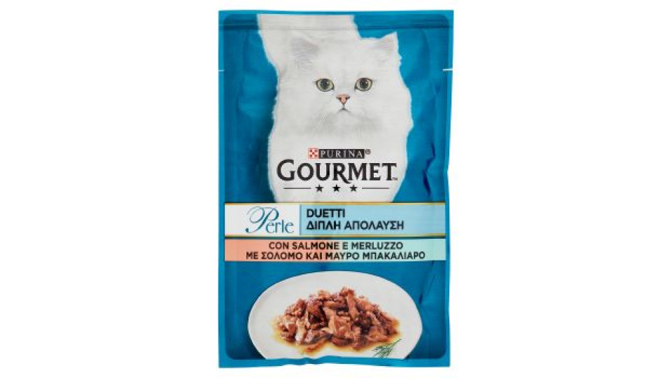 PURINA GOURMET Perle Gatto Duetti di mare con salmone e merluzzo busta