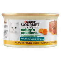 PURINA GOURMET Nature's Creations Ricco in Manzo guarnito con piselli e carote 85g
