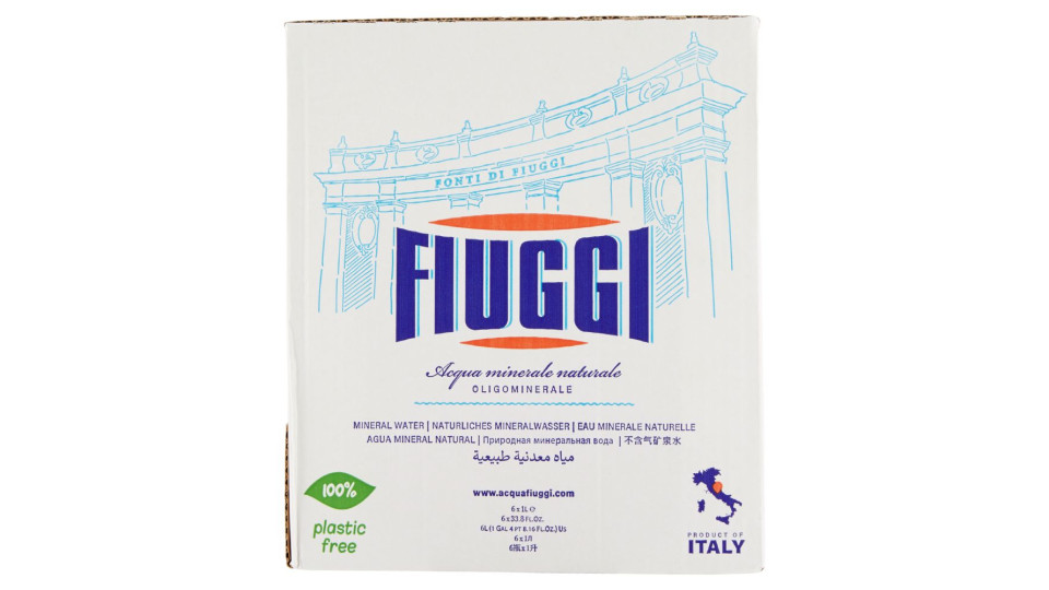 6 ACQUA FIUGGI OLIGOMINERALE NATURALE , 1l x 6