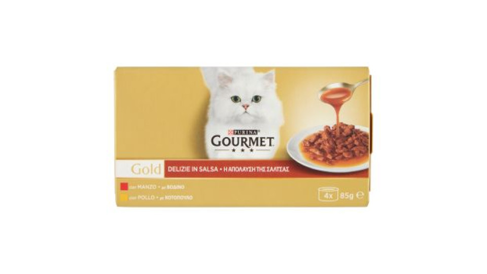 PURINA GOURMET Perle Trionfo di Salsa Gatto con Manzo, Pollo