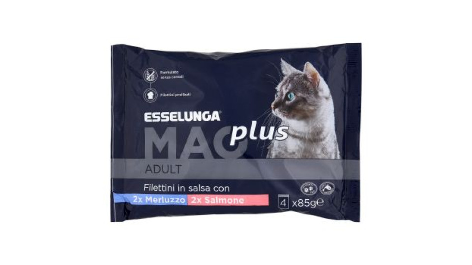 Esselunga Mao, Plus Adult filettini in salsa con merluzzo e platessa