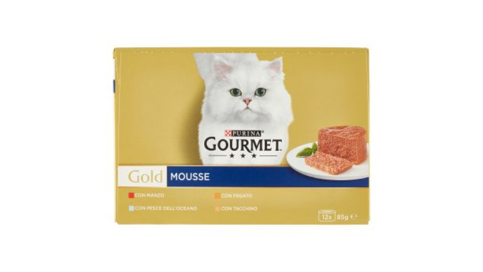 Gourmet gold mousse pesce, tacchino e manzo gr85