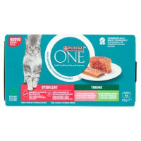 Purina, gatto One Sterilcat filettini in salsa con salmone e carote - tacchino e fagiolini