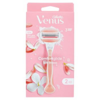 Gillette Venus Rasoio Donna Comfortglide Cocco Plus Olaz a 5 Lame, 1 Manico + 2 Lamette Donna