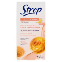 Sugaring Strisce Depilatorie Viso e Parti Delicate 20 Strisce +4 Salviettine Post-epilazione