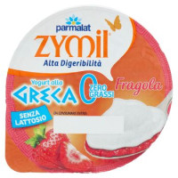 ZYMIL Alta Digeribilità Senza Lattosio Yogurt alla Greca Zero Grassi Fragola 150 g