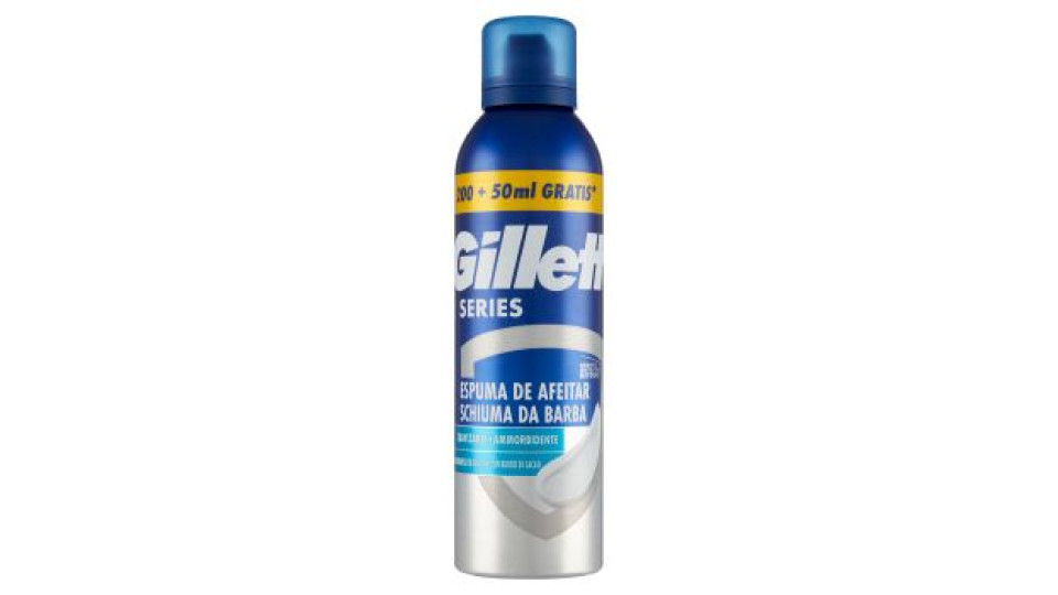 Gillette Series Schiuma da Barba Ammorbidente, 200 + 50ml Gratis