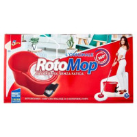 Super5 Rotomop Kit Secchio + Mop Con Frange In Microfibra 100%