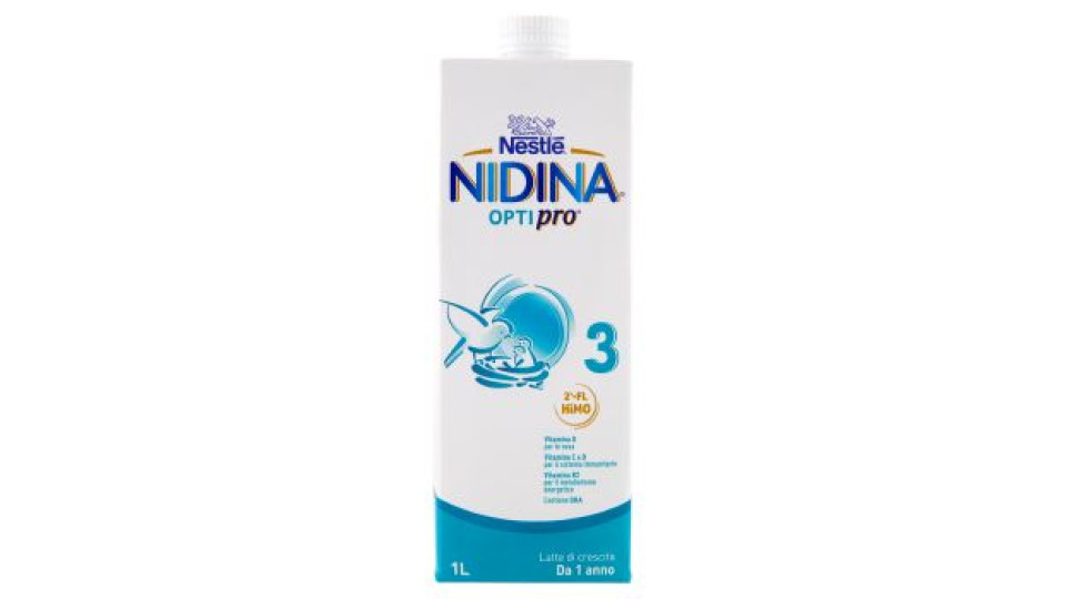 NESTLÉ NIDINA 3 OPTIPRO Latte di crescita liquido da 1 anno brick