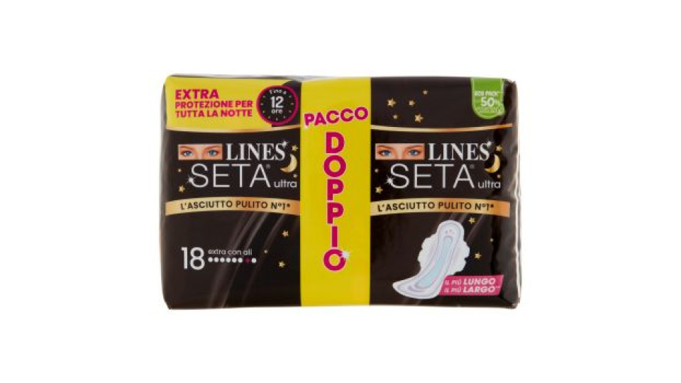 Lines Seta ultra extra con ali 9+1 pz