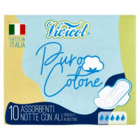 Lines, Cotone assorbenti ultra notte con ali ripiegati