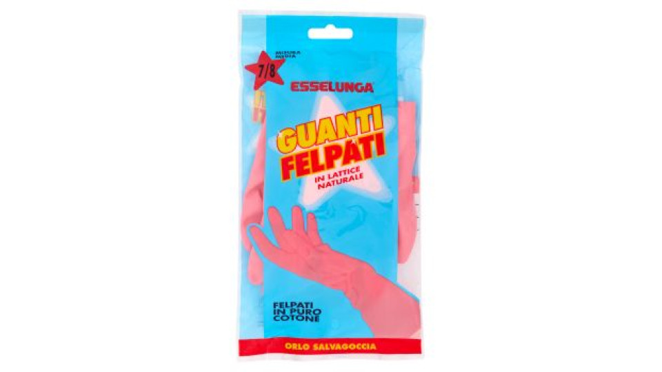 Guanti felpati in lattice naturale misura media 7-7,5 un paio U! Confronta & Risparmia