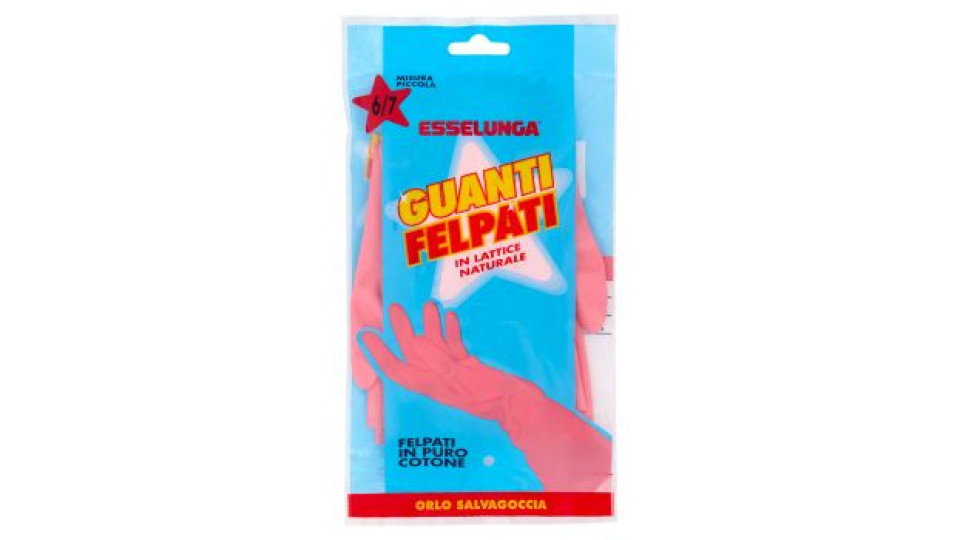 Guanti felpati in lattice naturale misura piccola 6-6,5 un paio U! Confronta & Risparmia