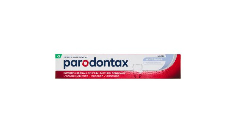 Parodontax whitening dentifricio quotidiano con fluoro per gengive più sane e denti forti 75 ml