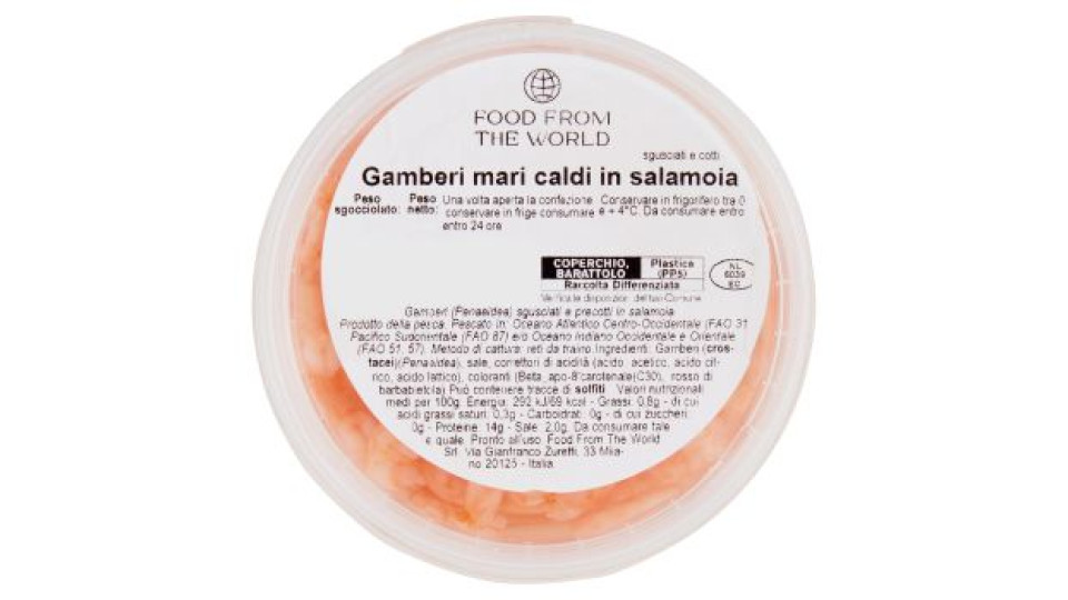 Gamberi Sgusciati E Cotti In Salamoia