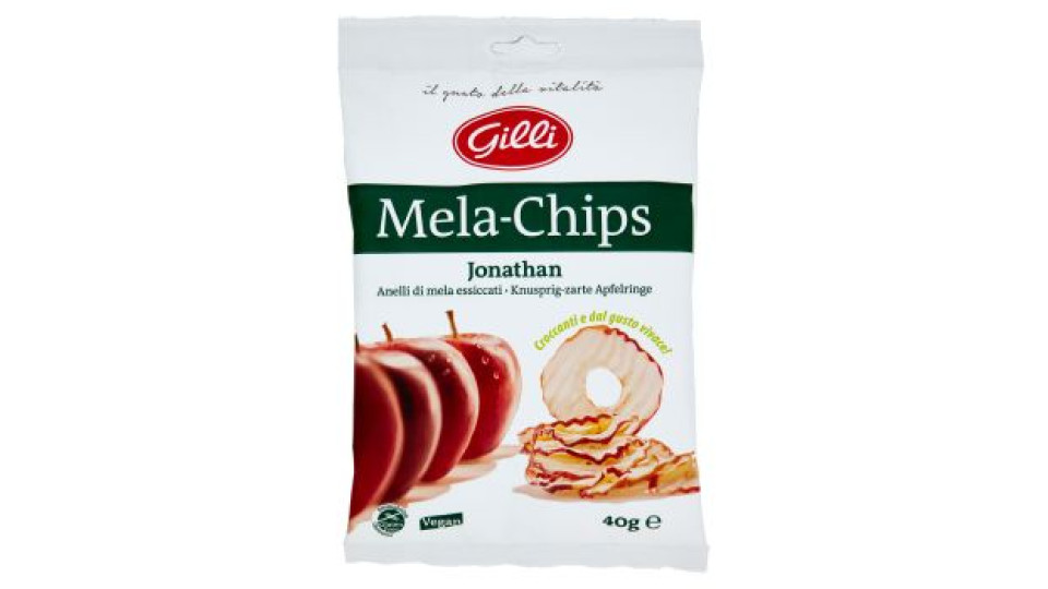 Gilli, mela-chips anelli di mela Jonathan