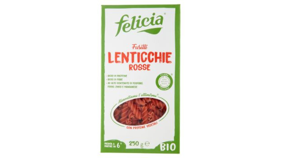 Fusilli di lenticchie rosse Fior di Loto