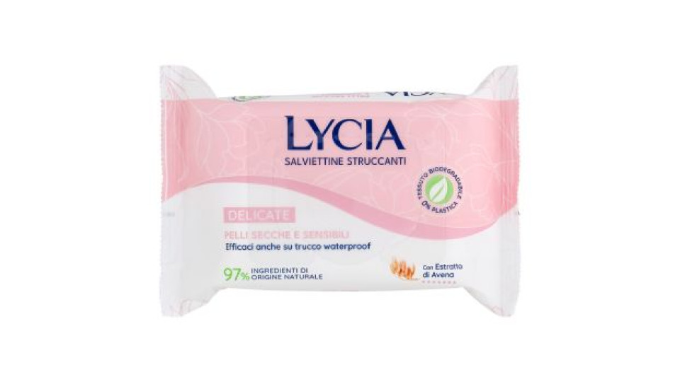 Lycia Salviettine struccanti doppia azione pelli secche e sensibili