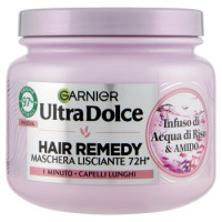 Garnier Ultra Dolce Infuso di Acqua di Riso & Amido, Shampoo Lisciante 250 ml