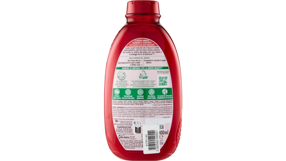 Garnier, Ultra Dolce all'Olio di argan e mirtillo rosso per capelli colorati shampoo