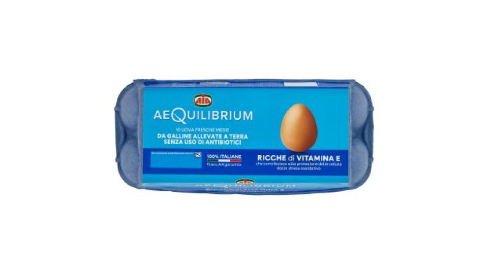 Aia, aeQuilibrium 6 uova fresche italiane da galline allevate a terra