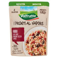 Valfrutta, I Pronti al Vapore farro, olive nere, pomodori secchi, capperi