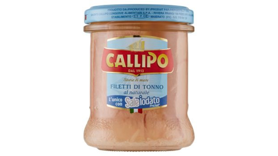 Callipo Filetti di Tonno al naturale 170 g