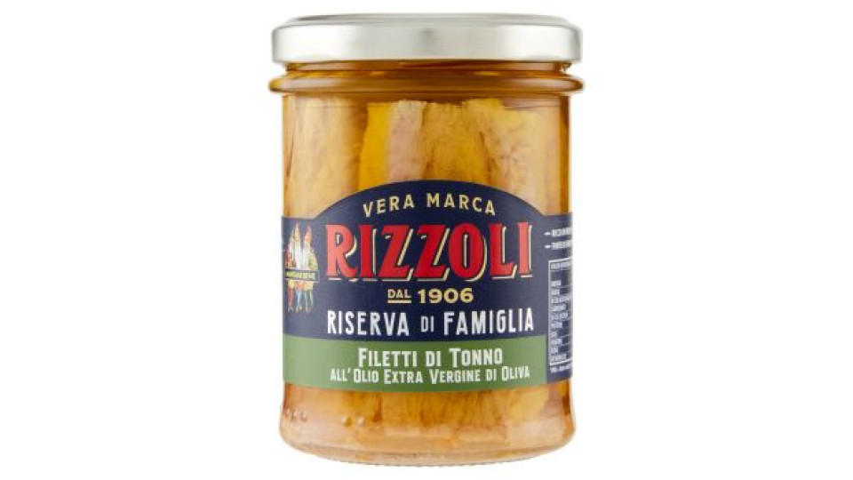 Rizzoli Filetti di Tonno in Olio Extra Vergine d'Oliva Biologico