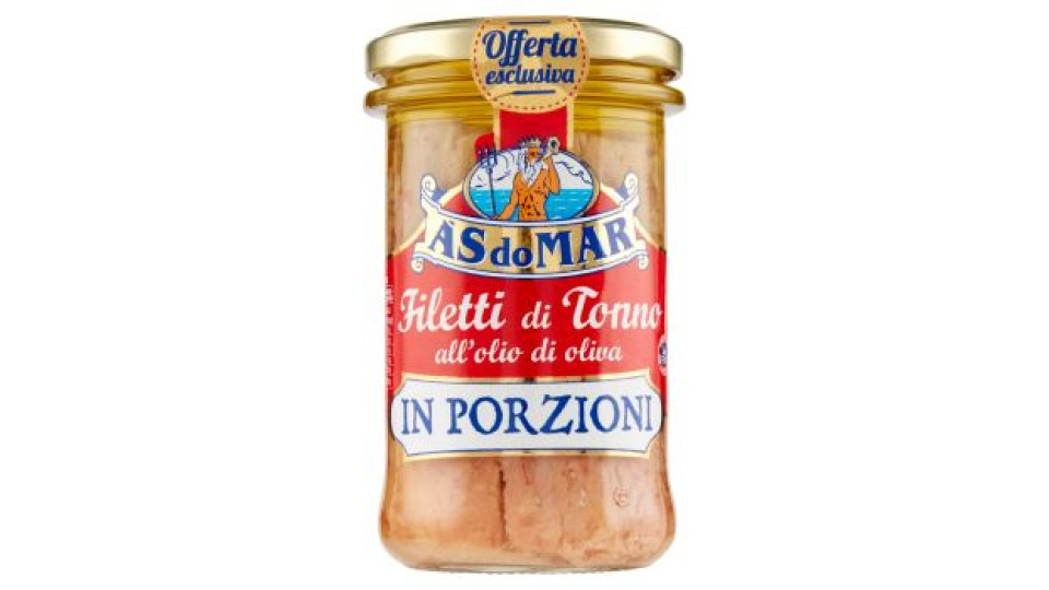 AsDoMar, filetti di tonno all'olio di oliva in porzioni