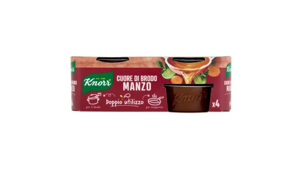 Knorr Cuore di Brodo Manzo senza glutine 4 x
