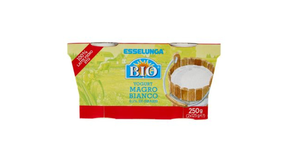 Esselunga Bio, yogurt magro 0,1% di grassi bianco biologico