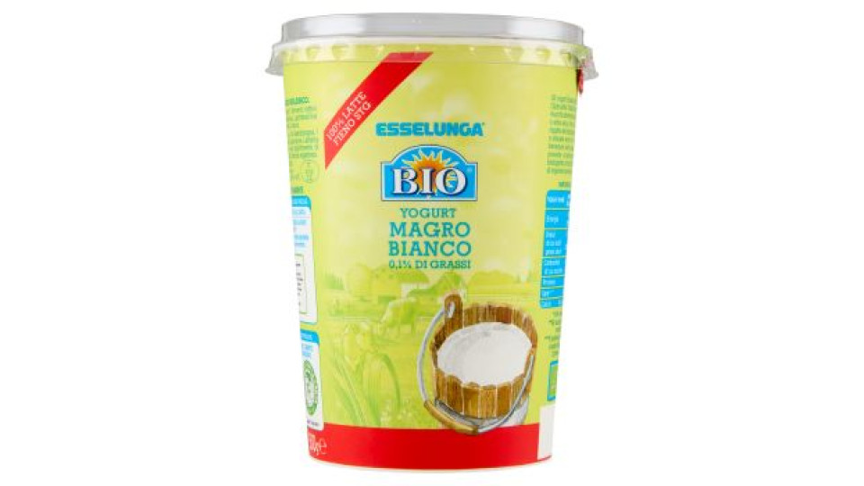 Esselunga Bio, yogurt magro 0,1% di grassi bianco biologico