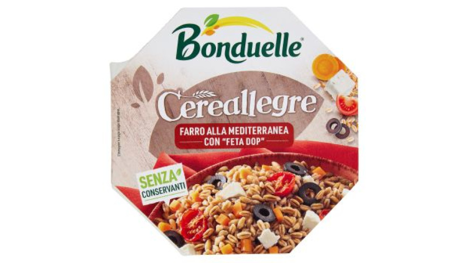 Bonduelle, Cereallegre Farro alla Mediterranea con "Feta DOP"