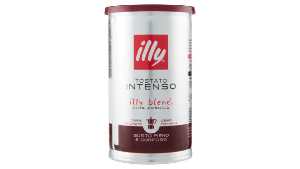 illy Tostato Intenso Caffè Macinato Ideale per Moka 185 g