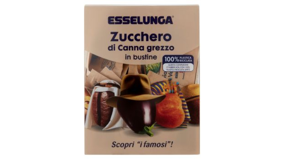 Esselunga, zucchero di canna grezzo in bustine
