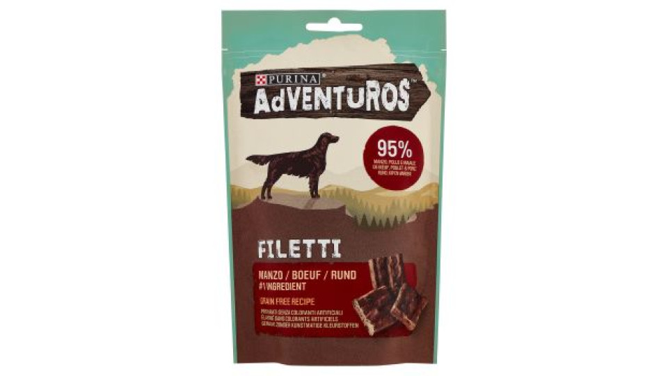 PURINA ADVENTUROS Filetti Manzo, Pollo e Maiale 70 g