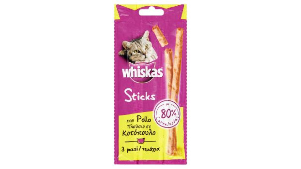 Whiskas Sticks con pollo 3 pezzi