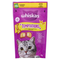 Whiskas, gatto Temptations snack con pollo e formaggio