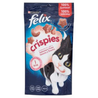 PURINA FELIX Crispies Snack Gatto aromatizzati con salmone e trota busta