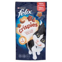 PURINA FELIX Crispies Snack Gatto aromatizzati con manzo e pollo busta