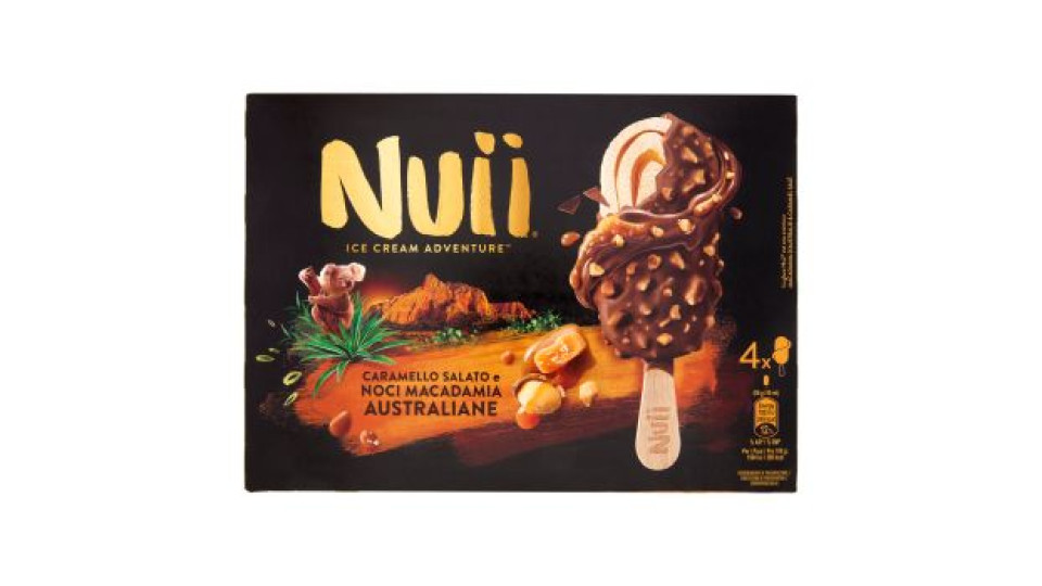 Nuii, caramello salato e noci macadamia australiane