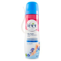 Veet Crema Depilatoria Spray Gambe e Corpo Pelli Sensibili