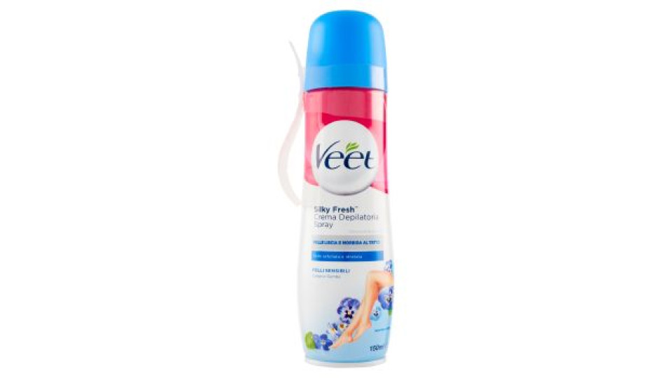 Veet Crema Depilatoria Spray Gambe e Corpo Pelli Sensibili