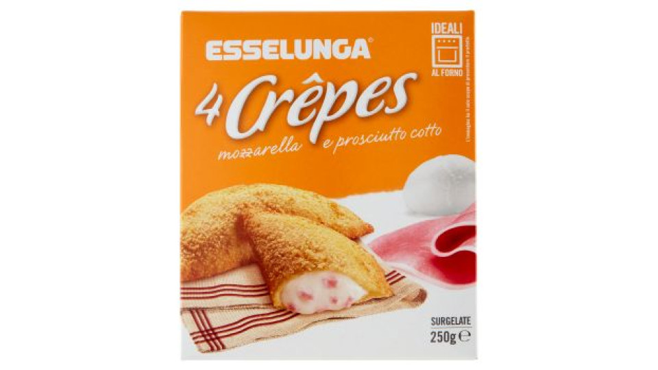 Esselunga, 4 crêpes mozzarella e prosciutto cotto surgelate