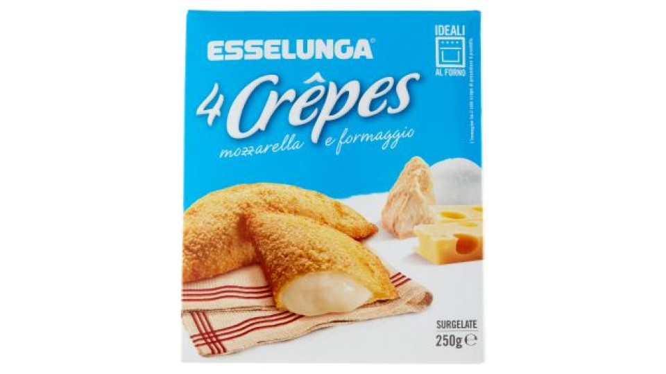 Esselunga, 4 crêpes mozzarella e formaggio surgelate