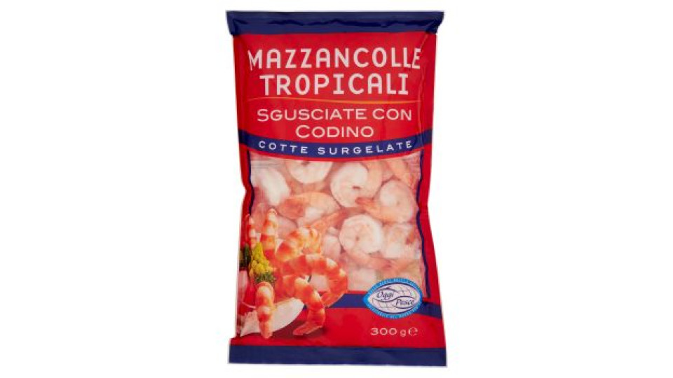 Oggi Pesce, mazzancolle tropicali cotte surgelate