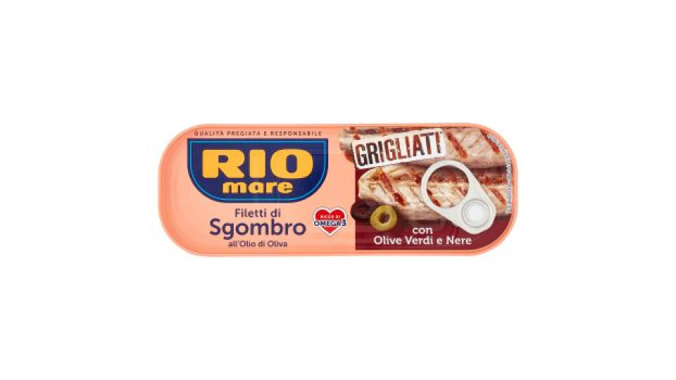Rio Mare - Filetti Di Sgombro Grigliati Con Olive Verdi E Nere, Ricco Di Omega 3